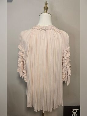 POL Soft Blush Pleated Georgette Women's Top